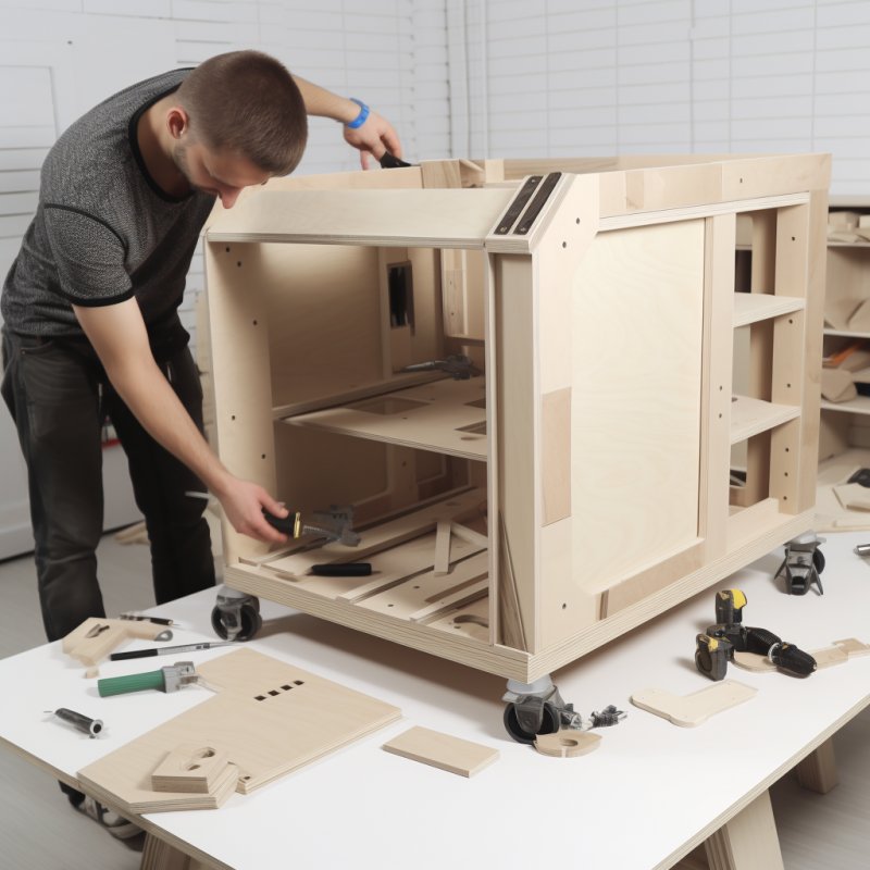 Praca chałupnicza: montaż mebli z gotowych elementów