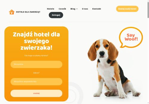 Baza z hotelami dla zwierząt online