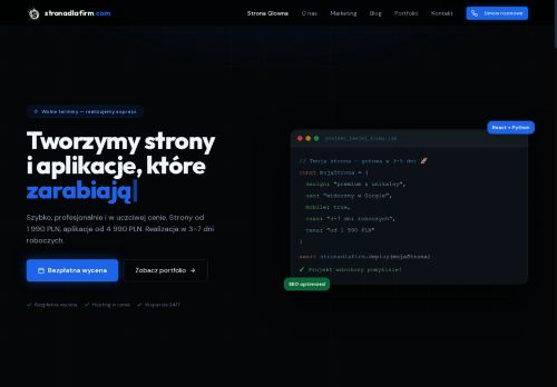 Profesjonalna strona lub sklep od 1990zł